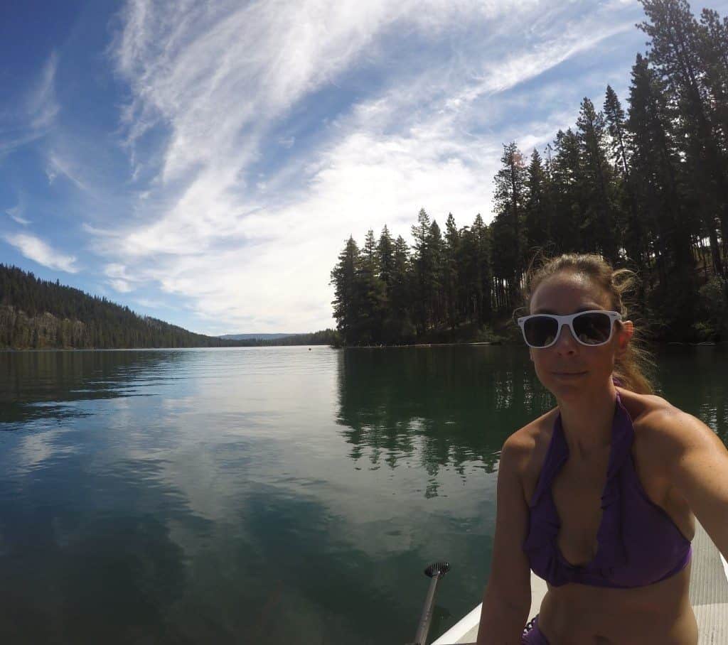 Paddle boarding on Suttle Lake