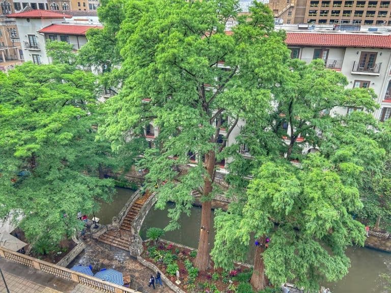 Overlooking the riverwalk from Mokara Hotel and Spa