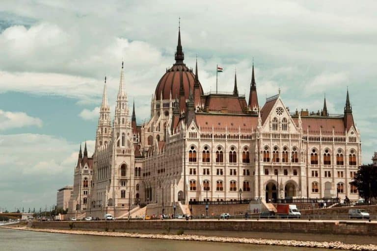Budapest Parliament building seen from the side