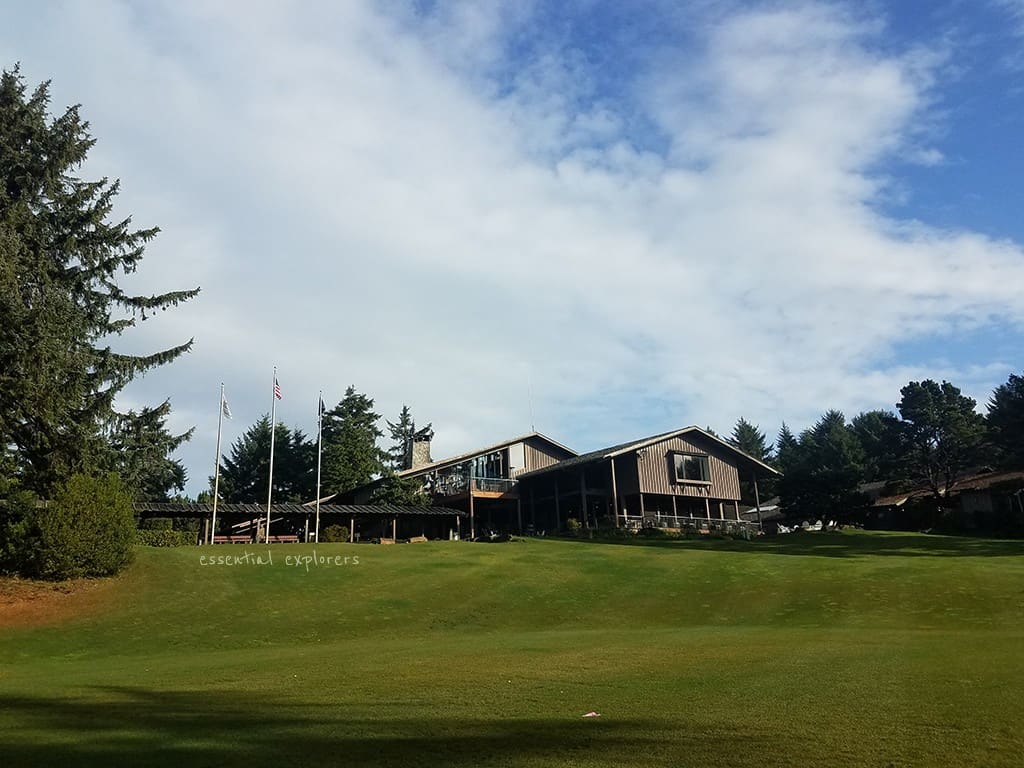 Salishan Resort golf course view of lodge