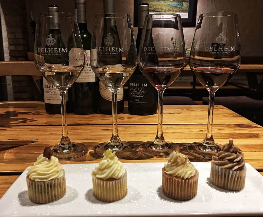 wine and cupcake tasting Delheim Stellenbosch